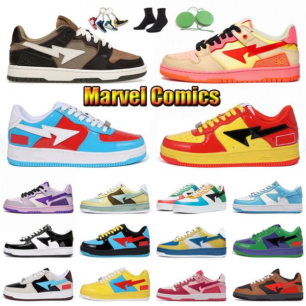 

ale bapestas running shoes baped sk8 sta trainers bapesta designer vintage abc camo black white green orange nostalgic men women sports snea