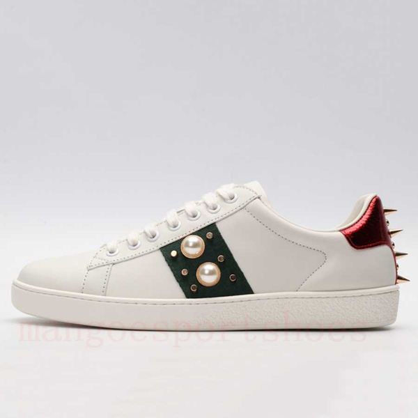 

2022 luxury designers casual shoes men women white sneaker chaussures low leather sneakers ace bee stripes shoe walking sports