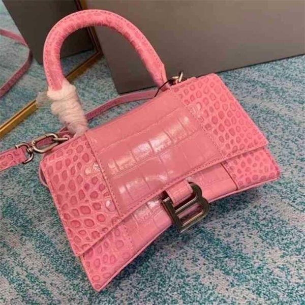 

bag designer balenciga handbag high-end original crocodile hourglass leather women's net red pop fashion shoulder crossbody 8527