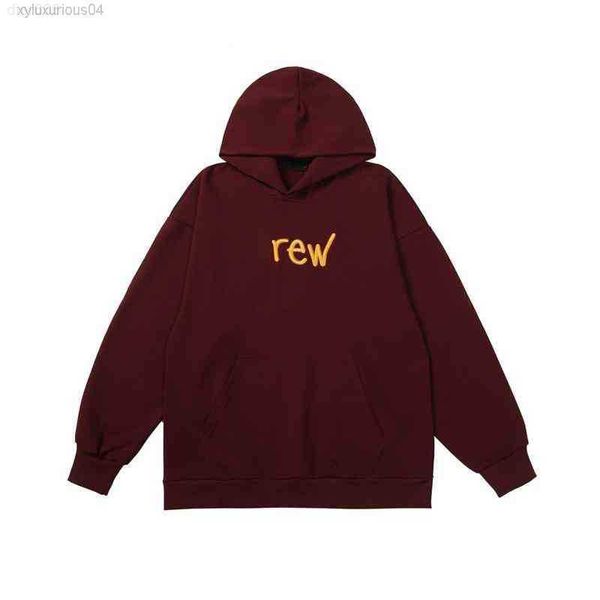 

dw high edition fashion designer hoodie brand men's drew fall winter house letter embroidery brown red men terry coat, Black