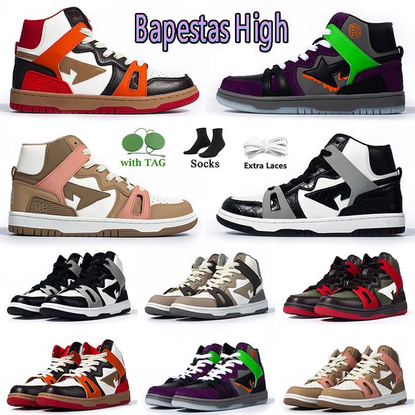 

2023 high bapestas shoes bapesta sk8 sta designer platform sneakers oliver brown red black light grey halloween orange sand women mens train