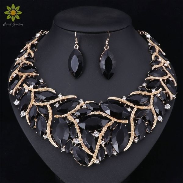 

wedding jewelry sets fashion bridal necklace earring ring for brides party prom costume accessories decoration women 221109, Slivery;golden