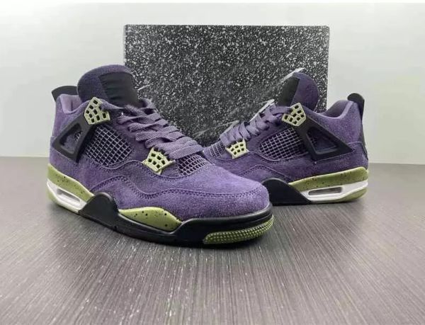 

2022 motorcycle boots 4 canyon purple mens womens basketball shoes 4s anthracite orange outdoor sports sneakers aq9129-500 size us 5.5-13 wi