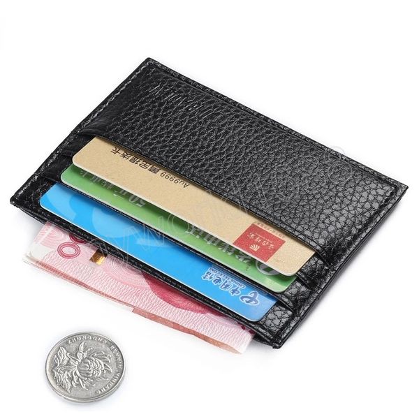 

wallets for men ultra-thin card holder pu small mini soft thin coin purse portable, Brown;gray