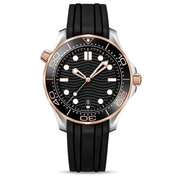 

designer luxury mens watch ceramic bezel black sapphire date dial automatic mechanical stainless steel men watches water proof for swimming, Slivery;brown