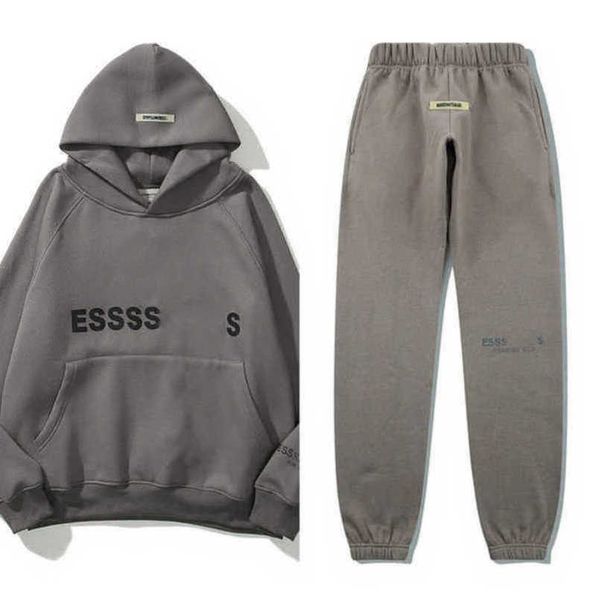 

luxury fashion men's sweatshirts tracksuits brand es letter hoodies sports pants suit boy hooded sweater casual pullover men women cou, Gray
