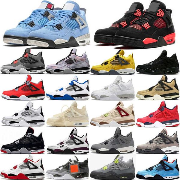 

basketball shoes 4 man woman mens sneakers 4s infrared white oreo sail cool grey university blue fire red thunder bred zen master military