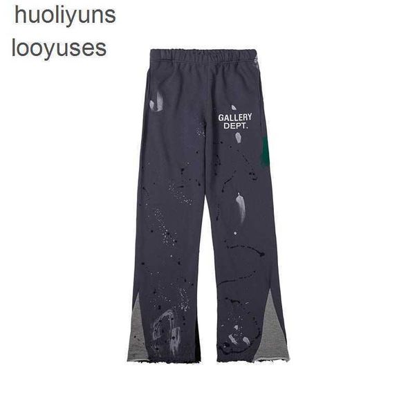 

sweaterpant fashion pant mens autumn sport pants dept winter color galleryes men women splashing letters printed casual 4wex li37, Black