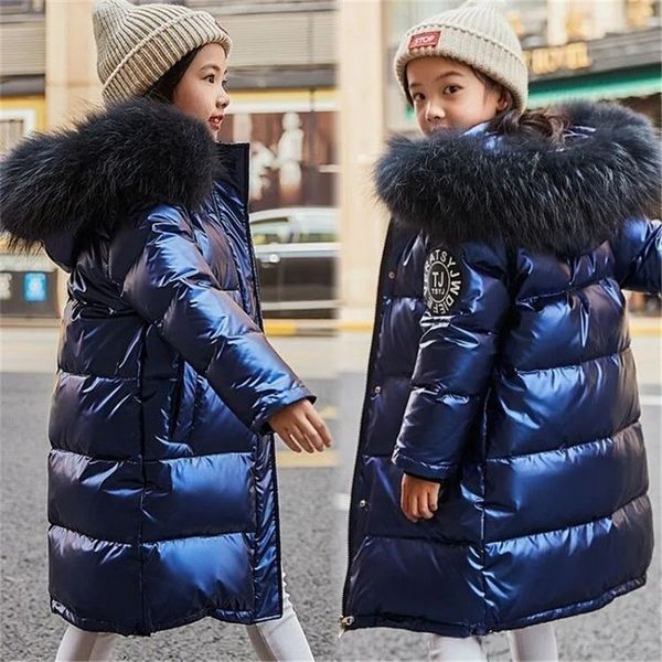 

down coat -30 russian winter s for girls thick clothes snowsuit jacket waterproof outdoor hooded teen boys kid parka jackets 221110, Blue;gray