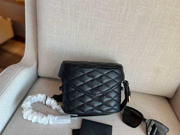 

18x17cm size box bag fashion shoulder bags luxury women's bag designer handbag cross-body rhomb clamshell purse metal lock