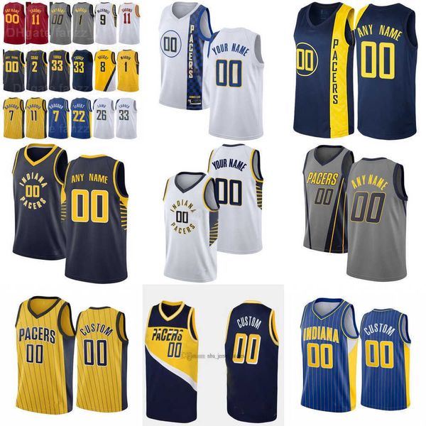 

basketball jersey indiana''pacers''custom mens womens youth 3 chris duarte 24 buddy hield 33 myles turner 0 tyrese halib, Black;red