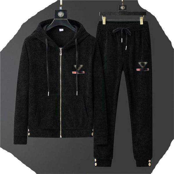 

men's tracksuits zipper coats street loose suits womens designers hoodies jackets pants fashion sportswear jogging sweatshirts clothing, Gray