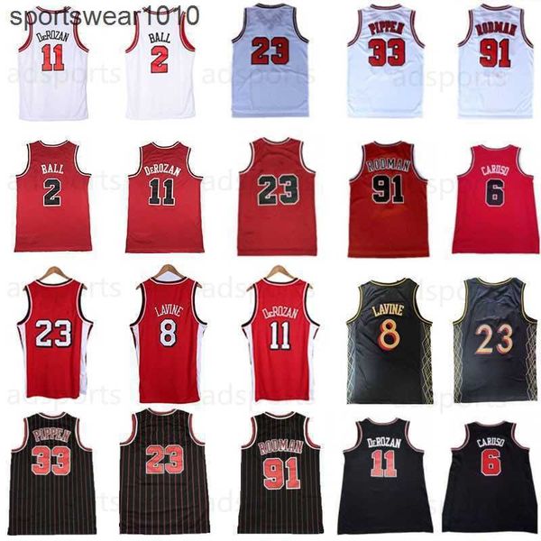 

custom 23 chi 11 demar derozan zach 8 lavine bull basketball jersey 2 lonzo ball 6 alex caruso derrick 1 rose men dennis 91 rodman scottie 3, Black;red