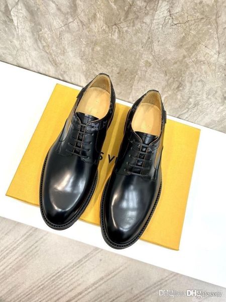 

3a original 2022 mens business oxfords designer luxury dress shoes pointed toe carved italian men formal shoes leather derby shoe plus size, Black
