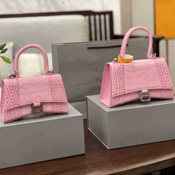 

handbag designer balenciga 22 leather matching hourglass crocodile pattern french fashion niche single shoulder messenger bag crossbody htg0