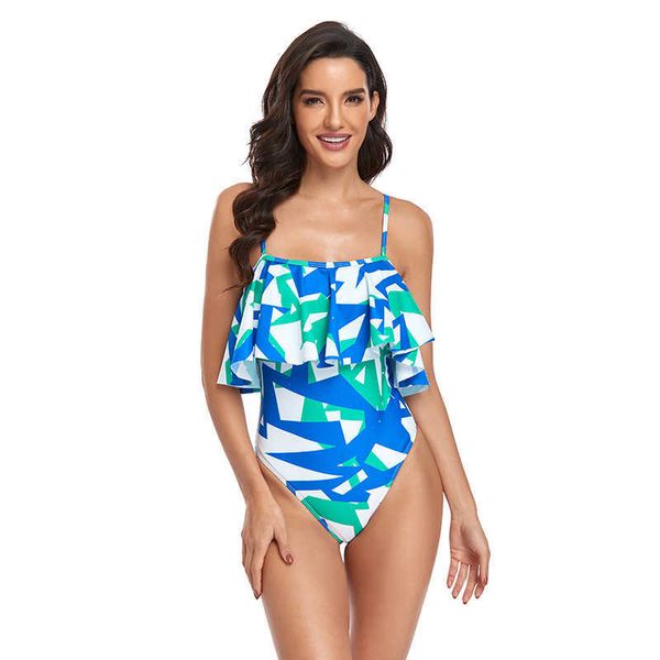 

swimsuit new swimsuit ruffle split high waist bikini women's clothing, White;black