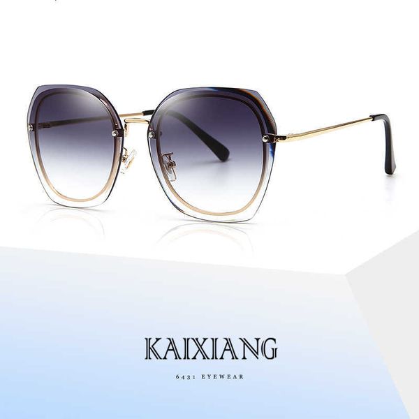 

sunglasses 2021 new trend large frame women's fashion sunglasses uv proof polygon round face, White;black