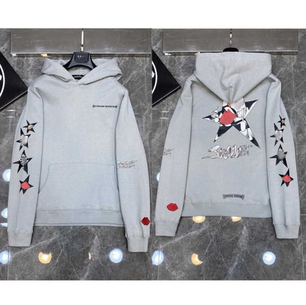 

fashion men's luxury sweatshirts designer classic hoodies ch zipper hooded sweater cross pullover sanskrit hoodie casual men women coa, Black