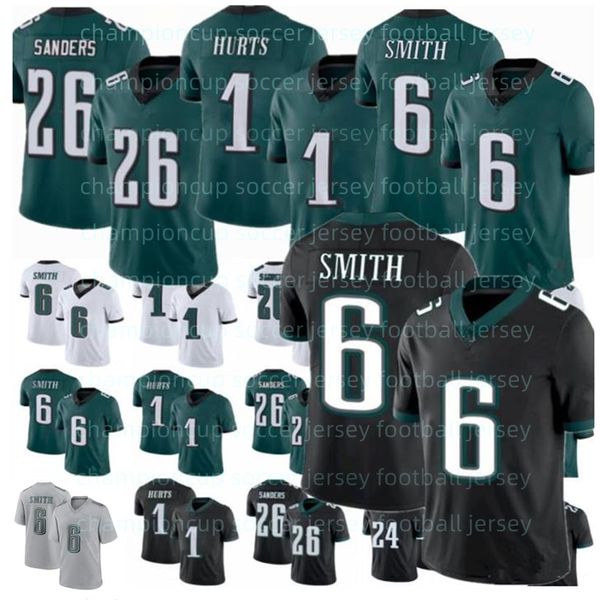 

jalen hurts football jersey a.j. brown devonta smith jason kelce davis nakobe dean darius slay jr. mailata goedert brandon graham javon eagl, Black;red