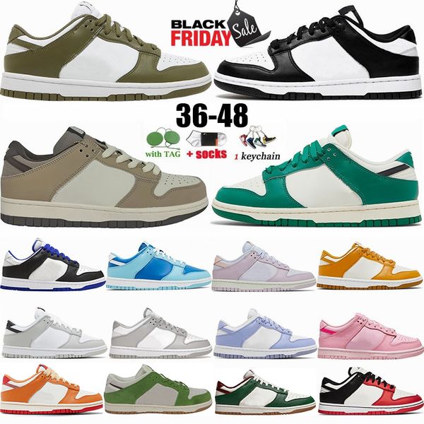 

big size 36-48 running shoes low black white panda medium olive valerian blue grey fog malachite unc syracuse coast pn dust men womens