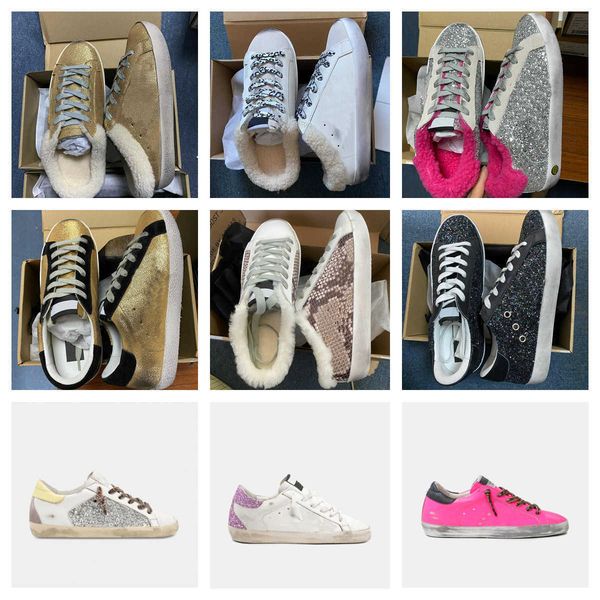 

sneakersshoes fashion men women old style super star leather upper suede gletter leopard plush slippers casual lace-up superstar classic, Black
