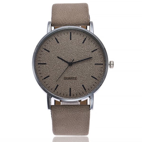 

hbp watch for men women couple simple style unique dial quartz wristwatch fashion leather strap montres de luxe, Slivery;brown
