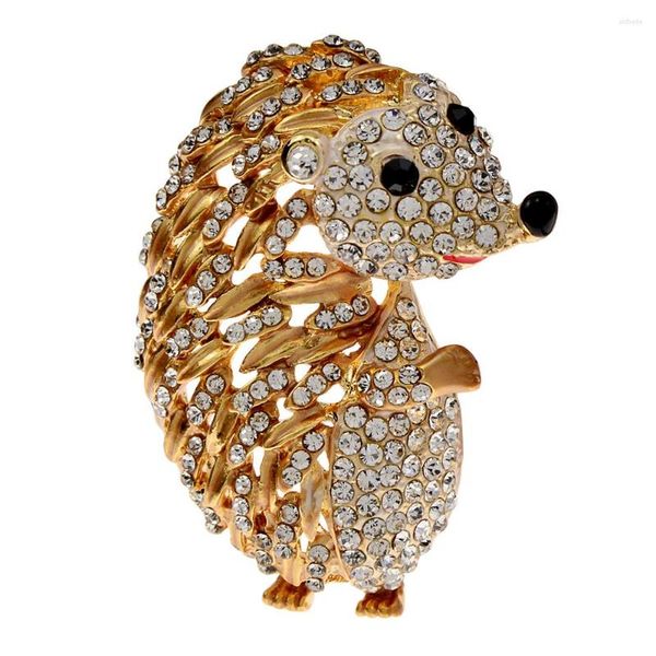 

brooches cindy xiang lcute large hedgehog for wome animal pin, Gray
