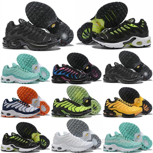 

2021 tn plus kids running shoes breathable girls and boys youth casual sport sneakers 23-35, Black