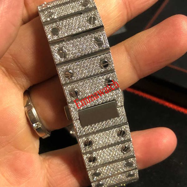 

wristwatches wristwatches new version vvs1 diamonds watch rose gold mixed sier skeleton watch pass tt quartz movement men luxury iced out sa, Slivery;brown