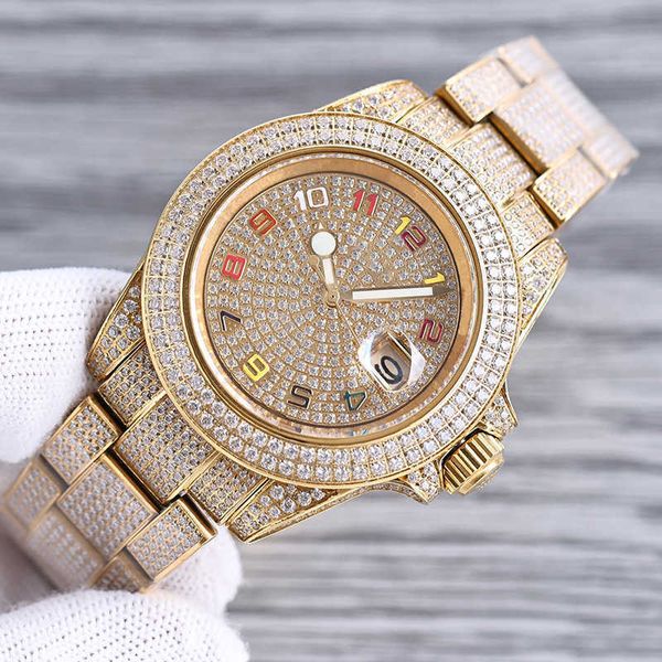 

2023wristwatch mens diamond watch 42mm automatic mechanical watch ladi wristwatch montre de luxe stainls steel for men fashion wristwatch va, Slivery;brown