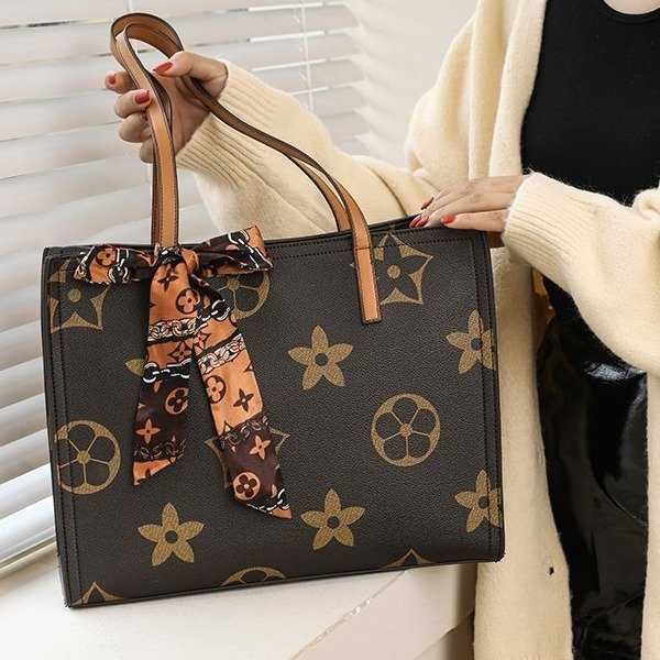 

2022 live network bag red handbag old flower women's one shoulder tote bag