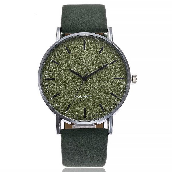 

watches 2020 fashion green men casual wristwatches leather band quartz no brand watch price relogio masculino wo9i, Slivery;brown