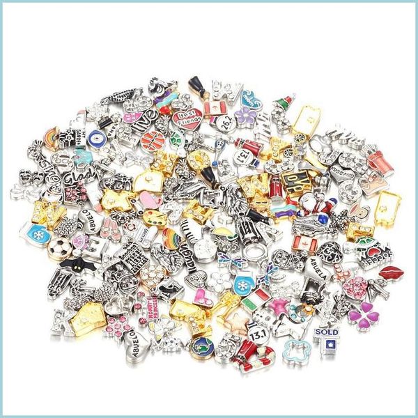 

charms wholesale floating charms diy jewelry mixed 1500 styles alloy for magnetic glass living lockets 200pc drop delivery findings dhwle, Bronze;silver