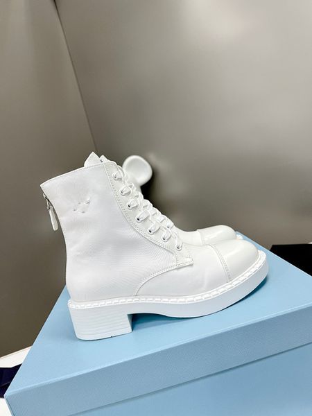 

men women designers boots ankle martin boots and nylon boot military inspired combat boots nylon attached to 0713, Black