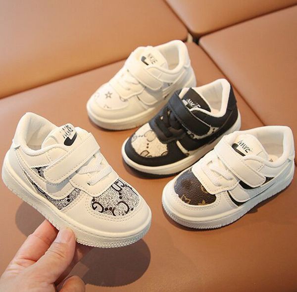 

babys first walkers shoes luxury pattern skateboard shoe fashion printing kids designer shoes girls boys sneakers 4color for 6m-4t