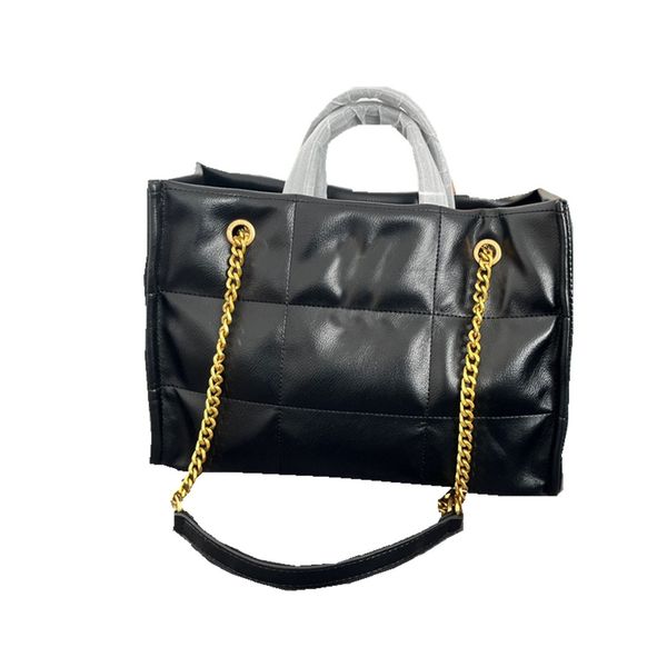

women's shoulder bag solid color large logo chain tote bag large capacity