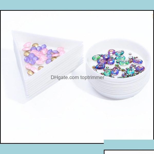 

other items salon health beautyplastic triangle round bead sorting trays nail art tray picking plates for diamond jewelry otsre