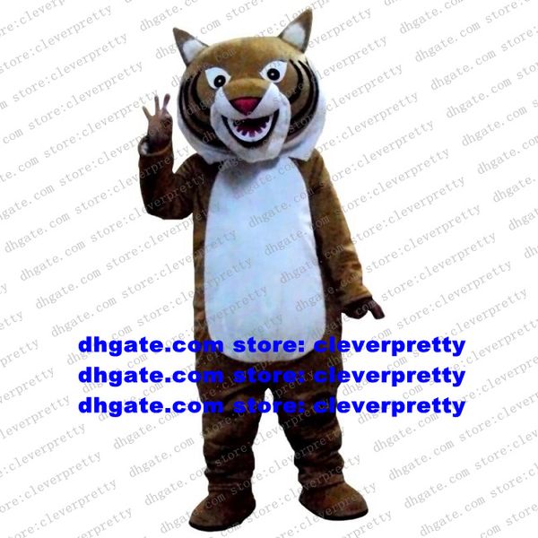 

brown wildcat wild cat mascot costume lynx catamount bobcat character company activity prevalent prevailing zx614, Red;yellow