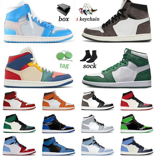 

university blue 1 1s with box basketball shoes men women 2023 jumpman sneakers offs white jorden1s ts x groge green men trainers starfish