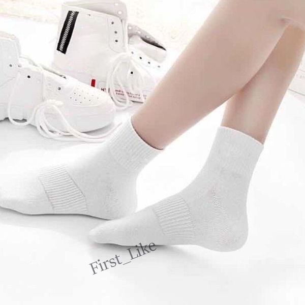 

men socks women great quality cotton classic ankle letter breathable black and white football basketball sports sock