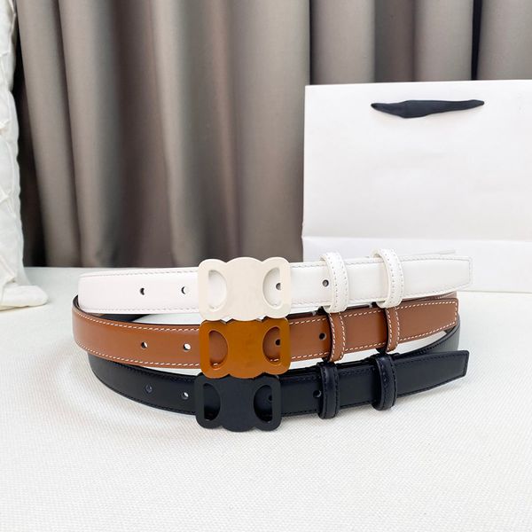 

Womens Luxury Belt Genuine Cowskin Belts Delicate Smooth Buckle 2.5CM Wide Classic 3 Color, Multi