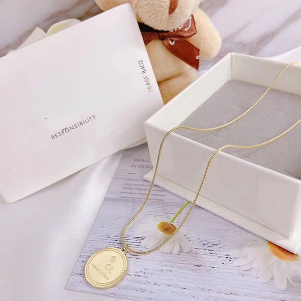 

ring accessories diamond luxury designer necklace flowers clover bangle women design choker chain 18k gold plated stainless steel necklaces, Silver