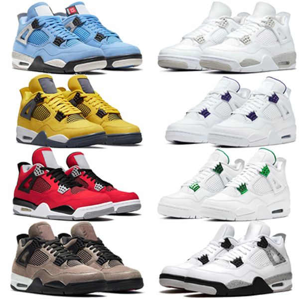 

og retro 4 men women basketball shoes jumpman 4s military black cat midnight navy bred white oreo red thunder sail trainers outdoor mens spo