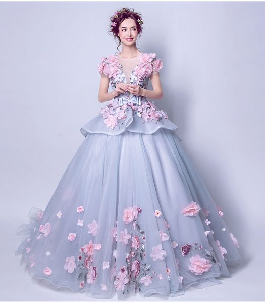 

ball gown evening dresses butterfly flowers appliques off shoulder backless long train sweet 16 masquerade quinceanera prom pageant gowns, Black;red