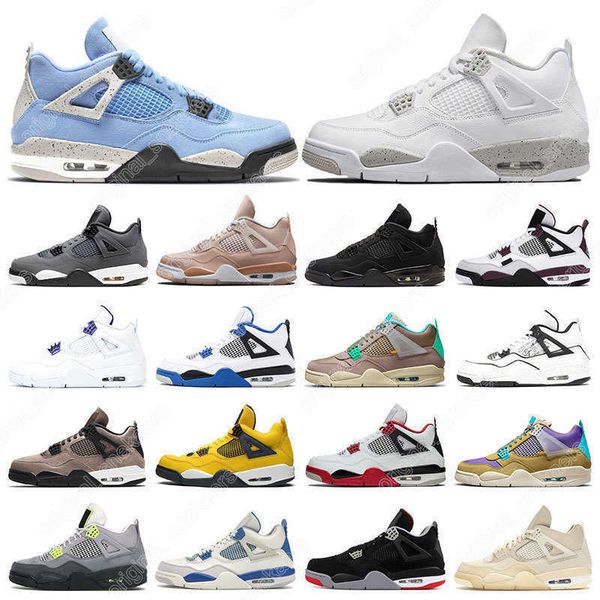 

sneakers basketball shoes white oreo university blue black cat fire red purple metallic cement 4s 4 diy neon womens