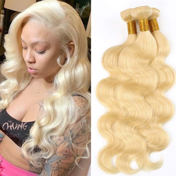 

peruvian virgin human hairs extensions blonde body wave deep curly 3 bundle 613 color double wefts hair products 10-32inch blonde straight, Black