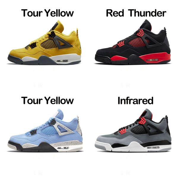 

basketball jumpman 4 men women shoes bred 4s unc black cat university blue the cactus white grey mens pure royalty men sport sneakers size