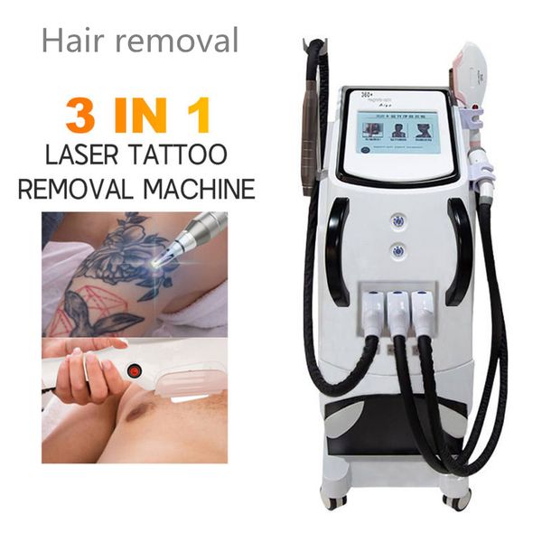 

dpl/ipl laser rf skin rejuvenation elight opt permanent hair removal pico picosecond switched nd yag tattoo freckle removal system ce approv, Black