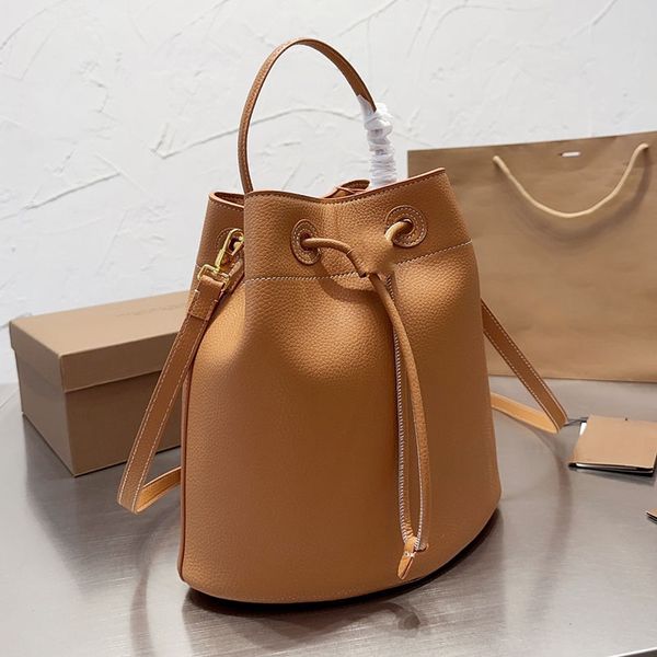 

drawstring bucket bag cross body bags shoulder genuine leather handbags women messenger bags handbag purse lady pouch fashion letters remova