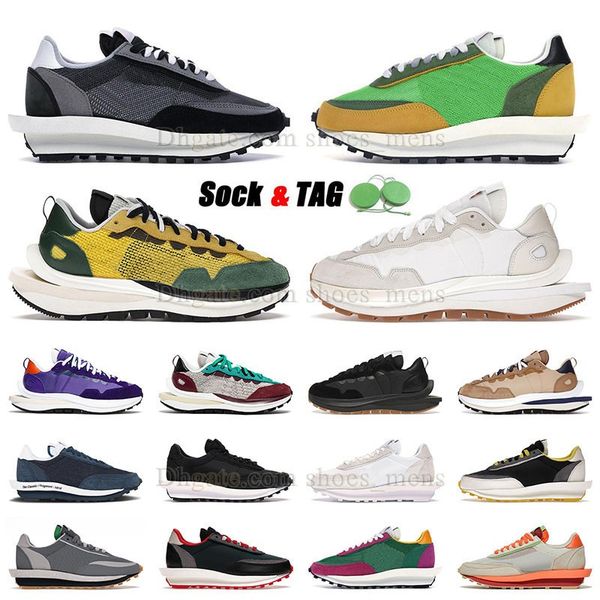

sacais x ldwaffle pine green running shoes mens women ld ldv waffle vaporwaffles nylon white gum black mesh sneaker sakai ldwaffl ldvwaffl r